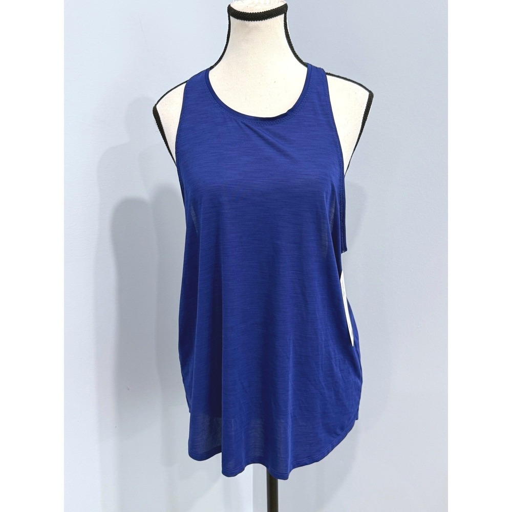 NWT Athleta Ultimate Textured Train Tank Blue Power of She Racerback Medium